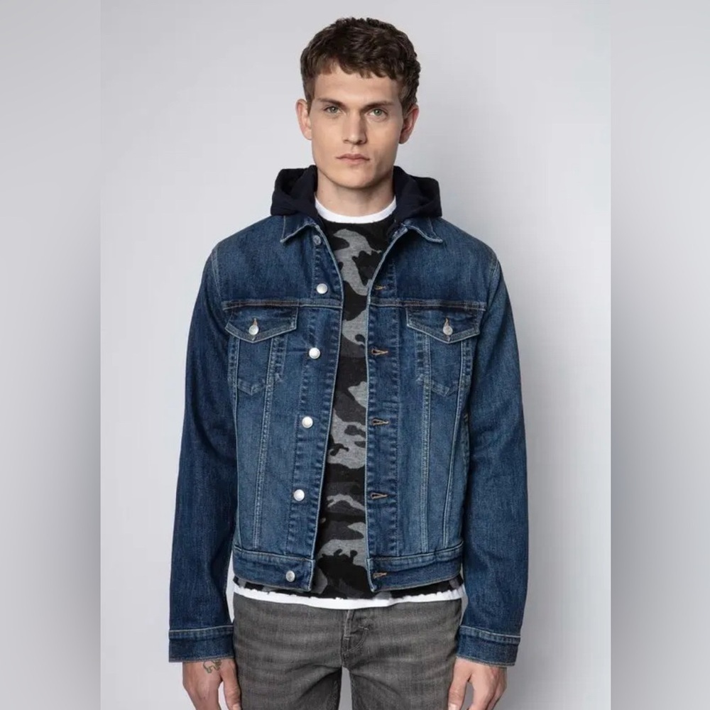 ZADIG& VOLTAIRE Base Denim Hood Spi Jacket - Blue